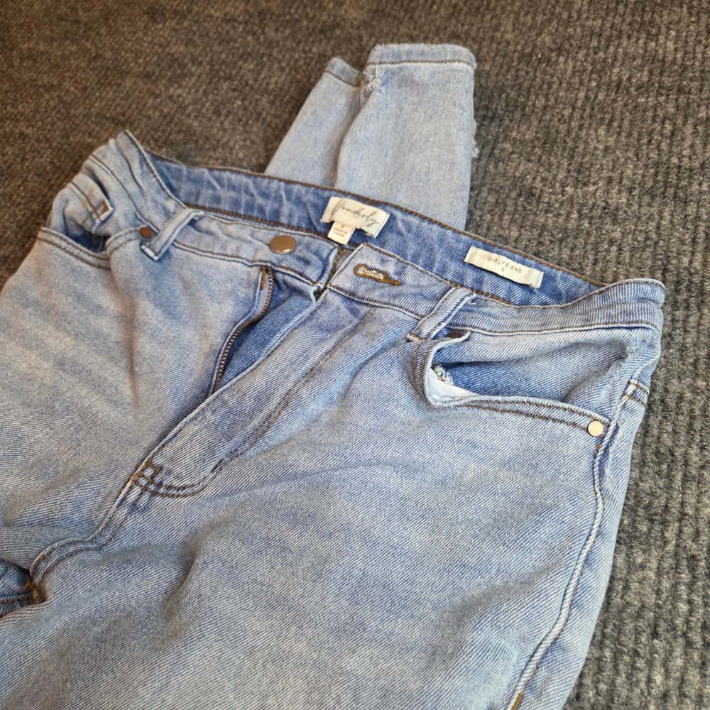 Wonderly‎ Girlfriend Jeans Womens 6 Light Wash Distressed Cotton Stretch Denim